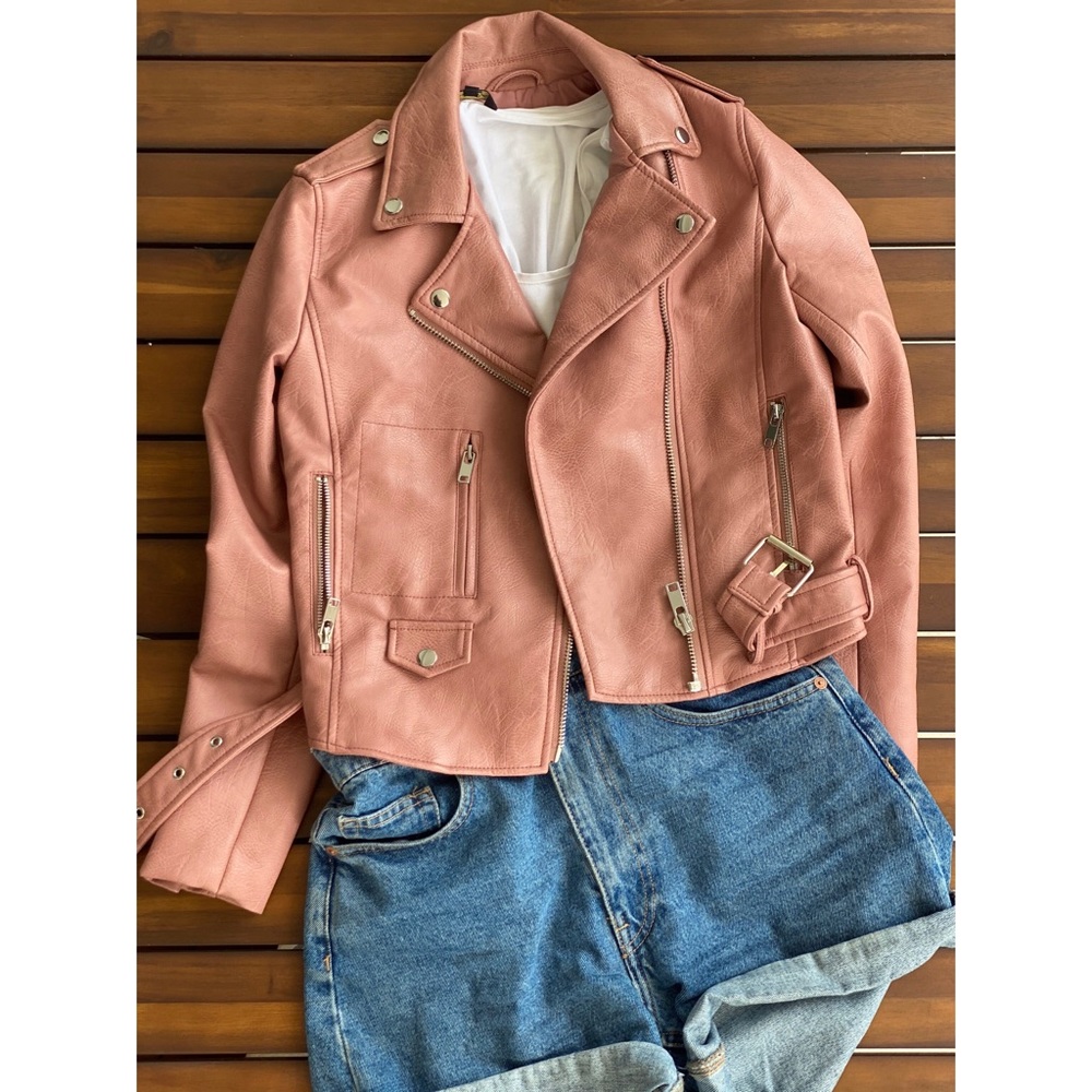 Faux leather jacket